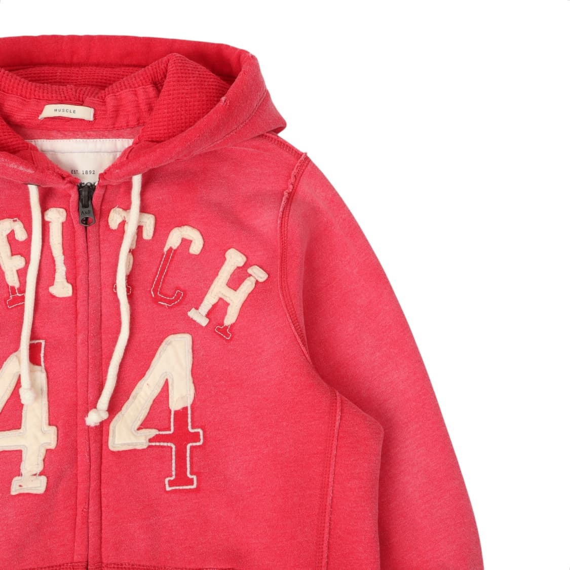 아베크롬비 피그먼트 핑크 아치 로고 후드집업 상품이미지3