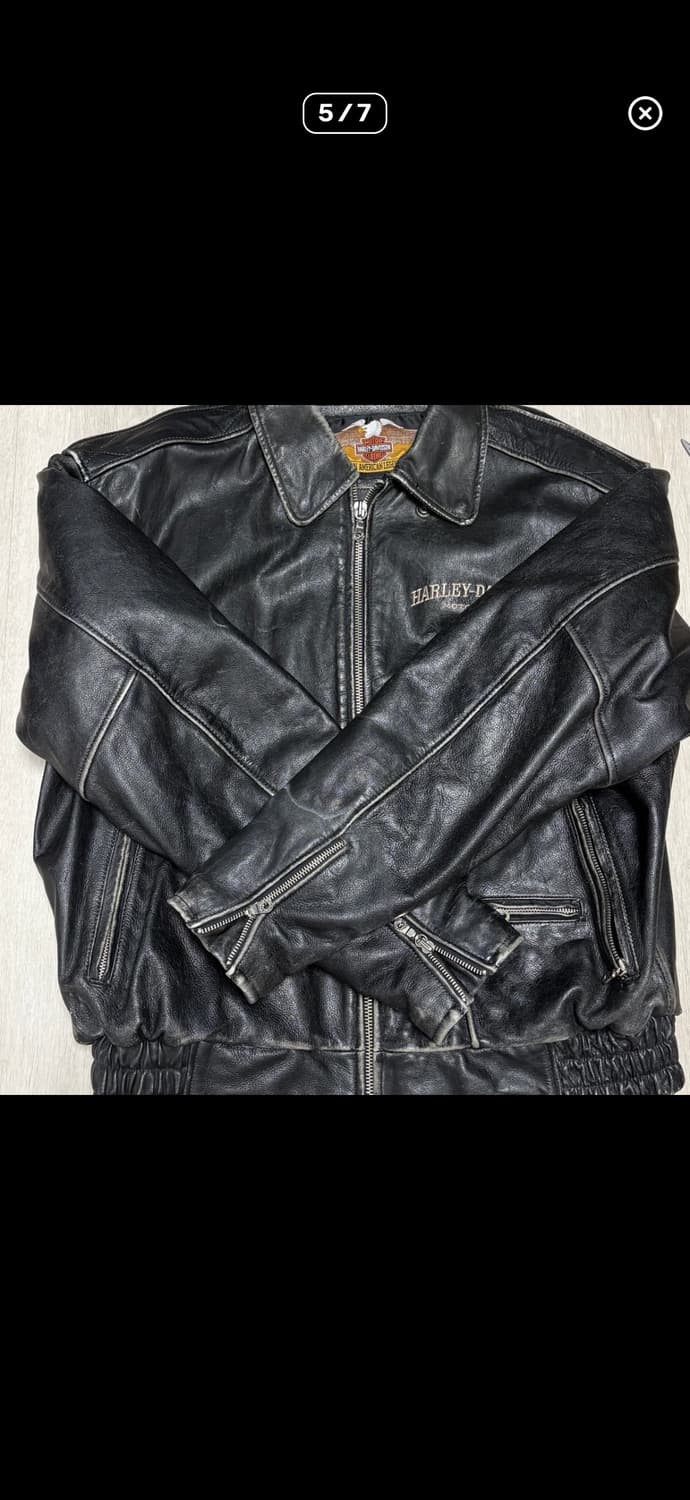 할리데이비슨 90s 레더 자켓 상품이미지3