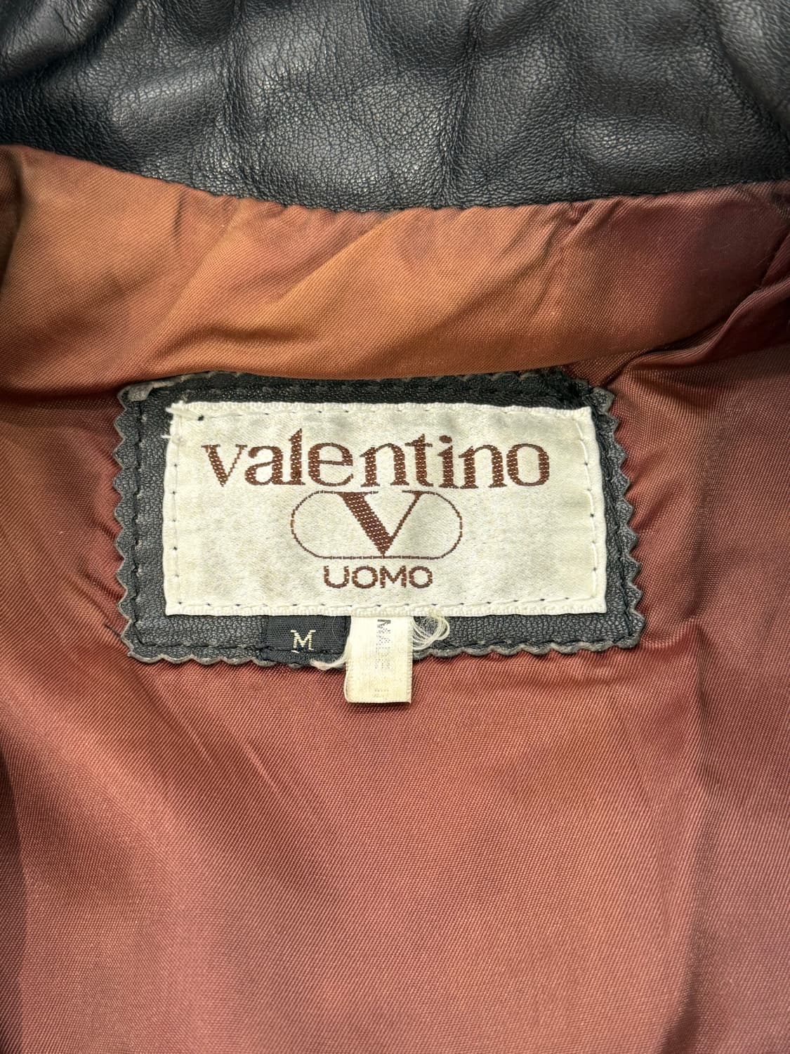 발렌티노 우모 쉽스킨 네크비조 엠보싱 레더 자켓 상품이미지8