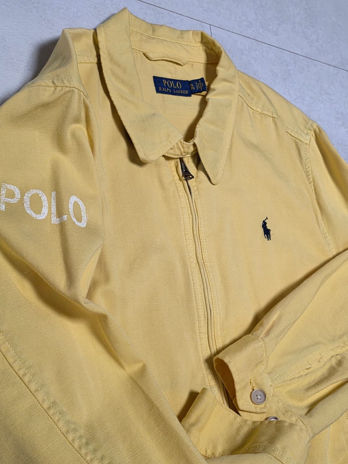 폴로 랄프로렌 옐로우 블루종 XL 실사 100L 베이포트 바라쿠다 바이스 상품이미지7