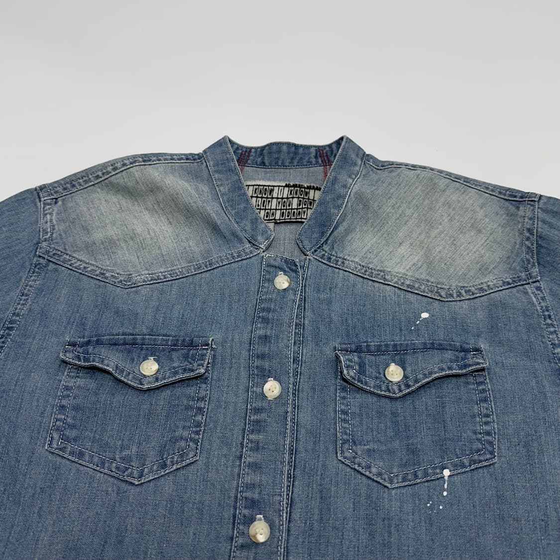 honeyohsorry 워싱 웨스턴 데님 셔츠 청남방 상품이미지2