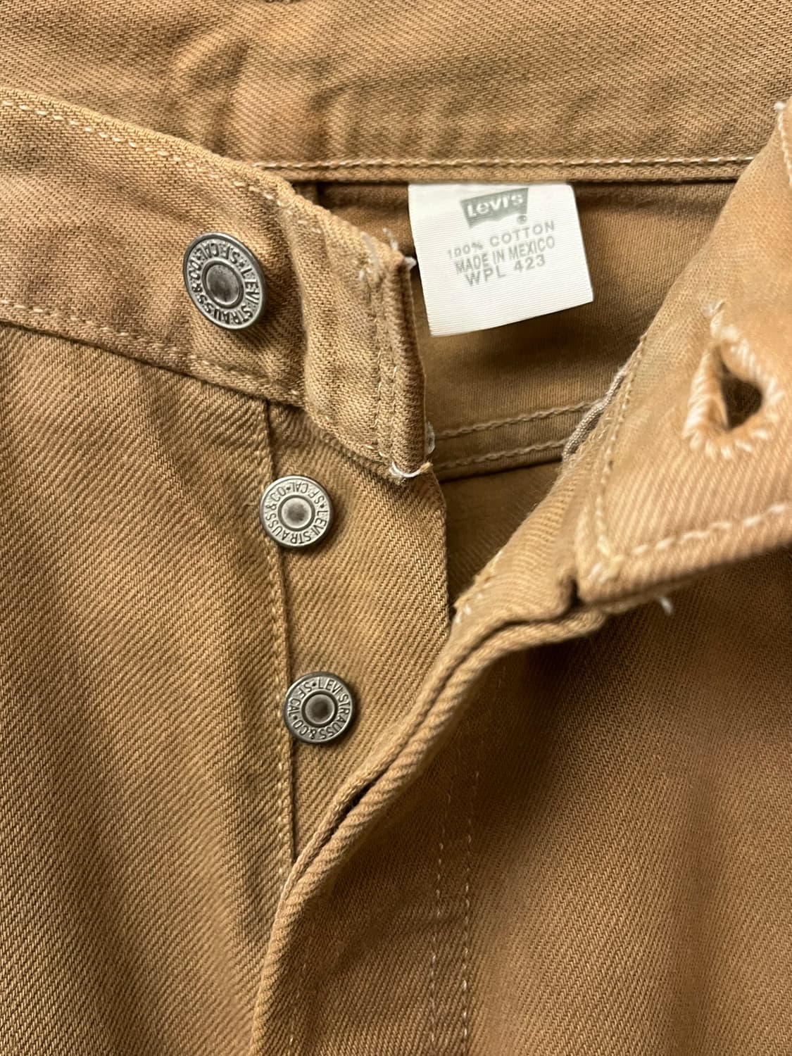 빈티지 리바이스 501 데님 팬츠 브라운 상품이미지7