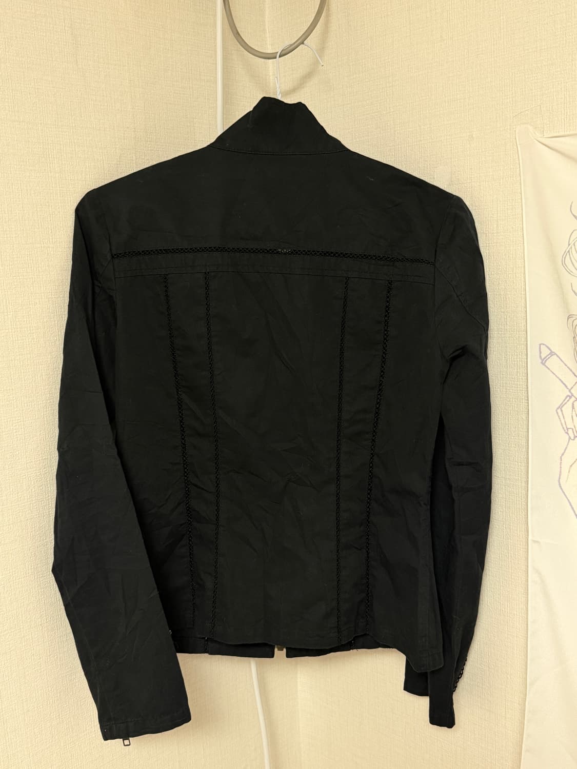 빈티지 레이스 검정 면 자켓 상품이미지2