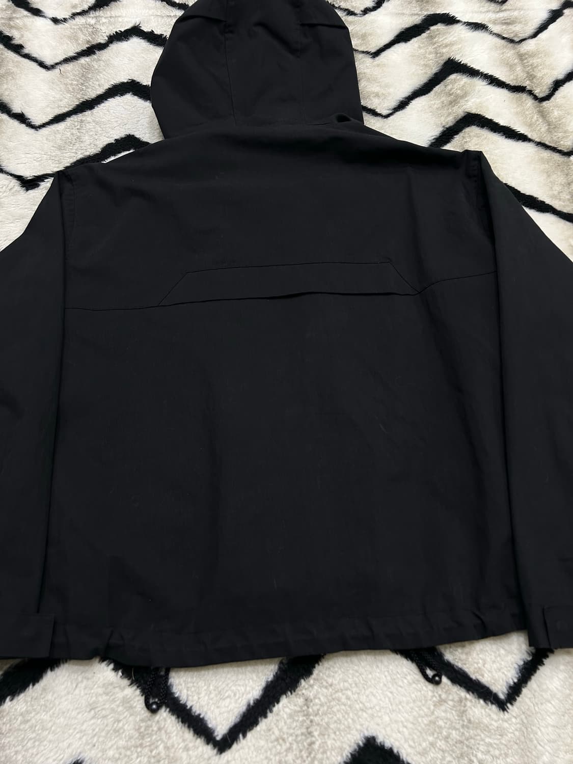 [L]시스템옴므 오버핏 숏 후드 자켓/블랙 상품이미지4