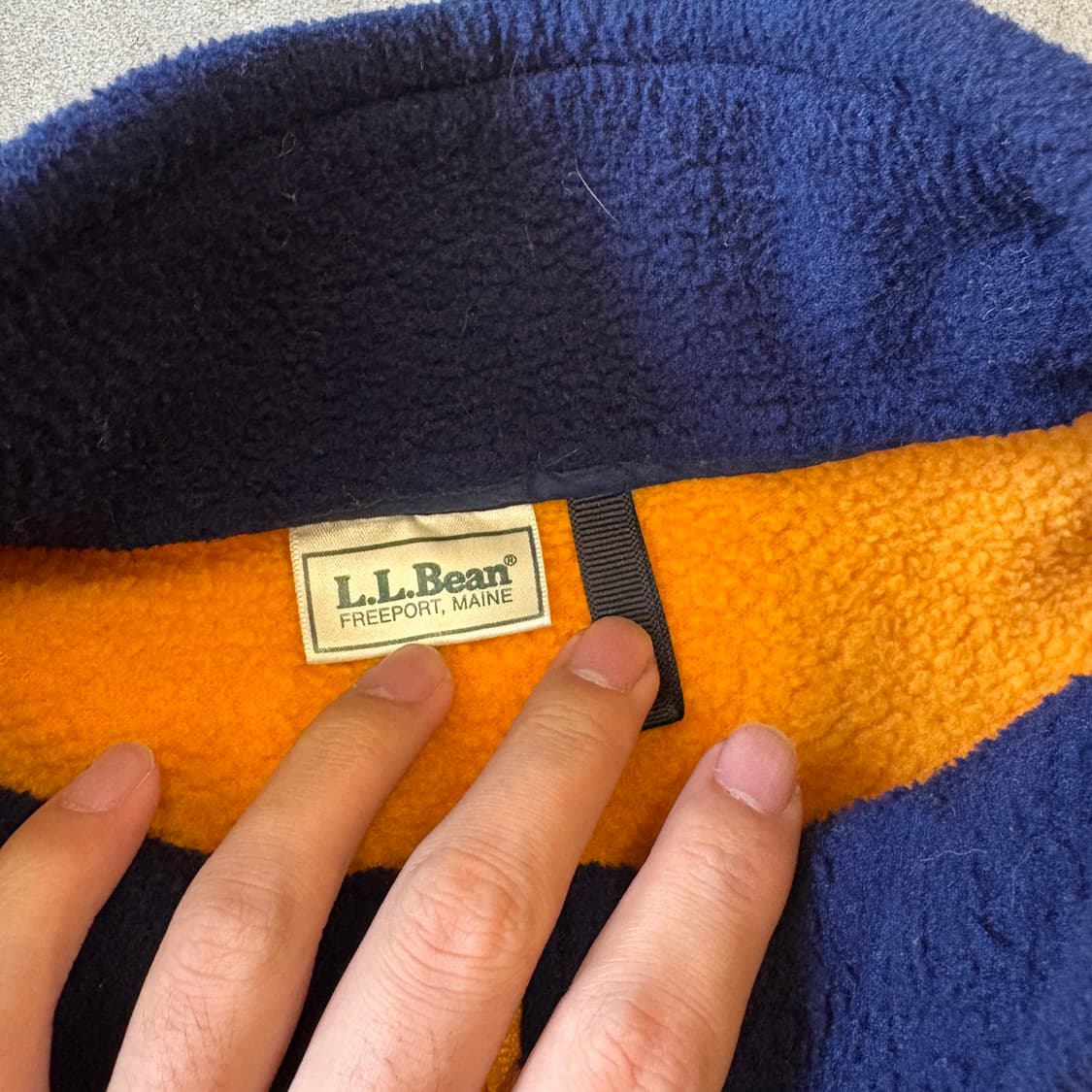 90s  L.L.bean 90년대 생산 엘엘빈 오렌지 플리스 자켓  상품이미지5