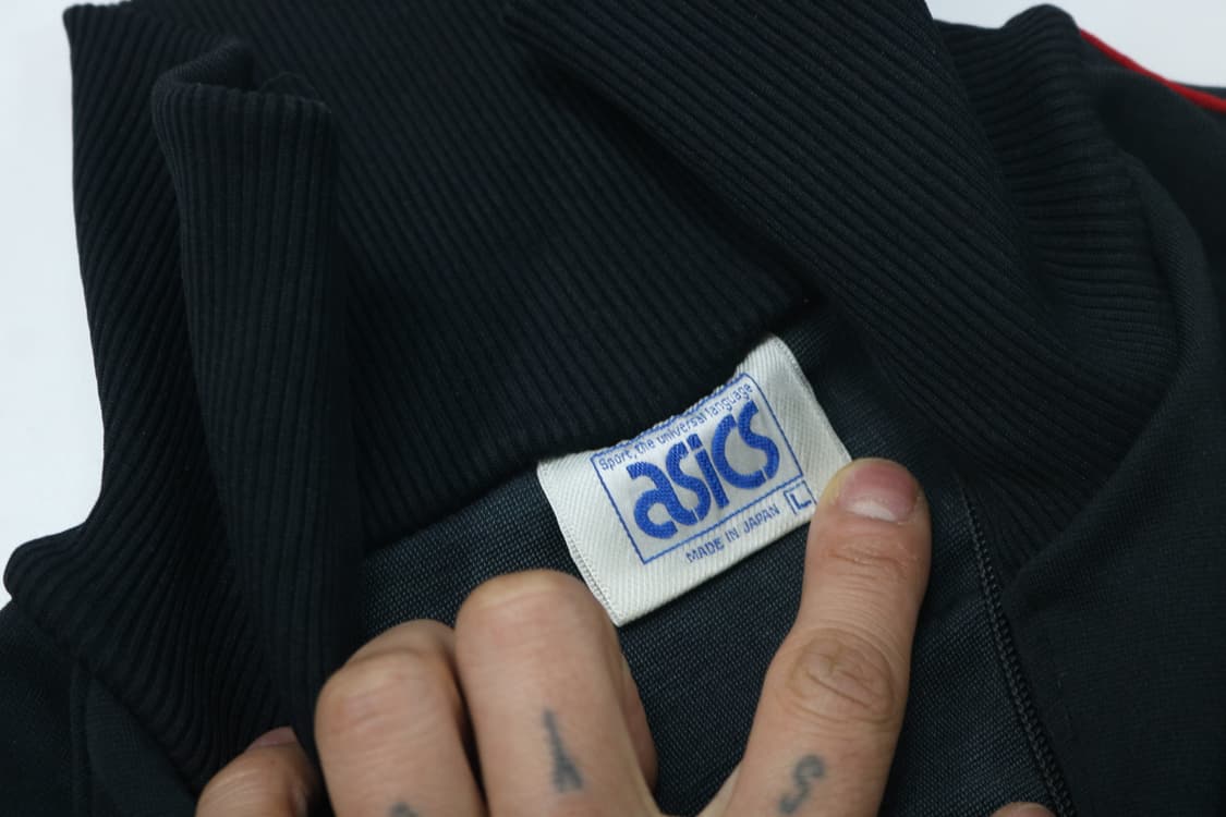 ASICS 아식스 빈티지 레드 라인 블랙 트랙탑 L 상품이미지5