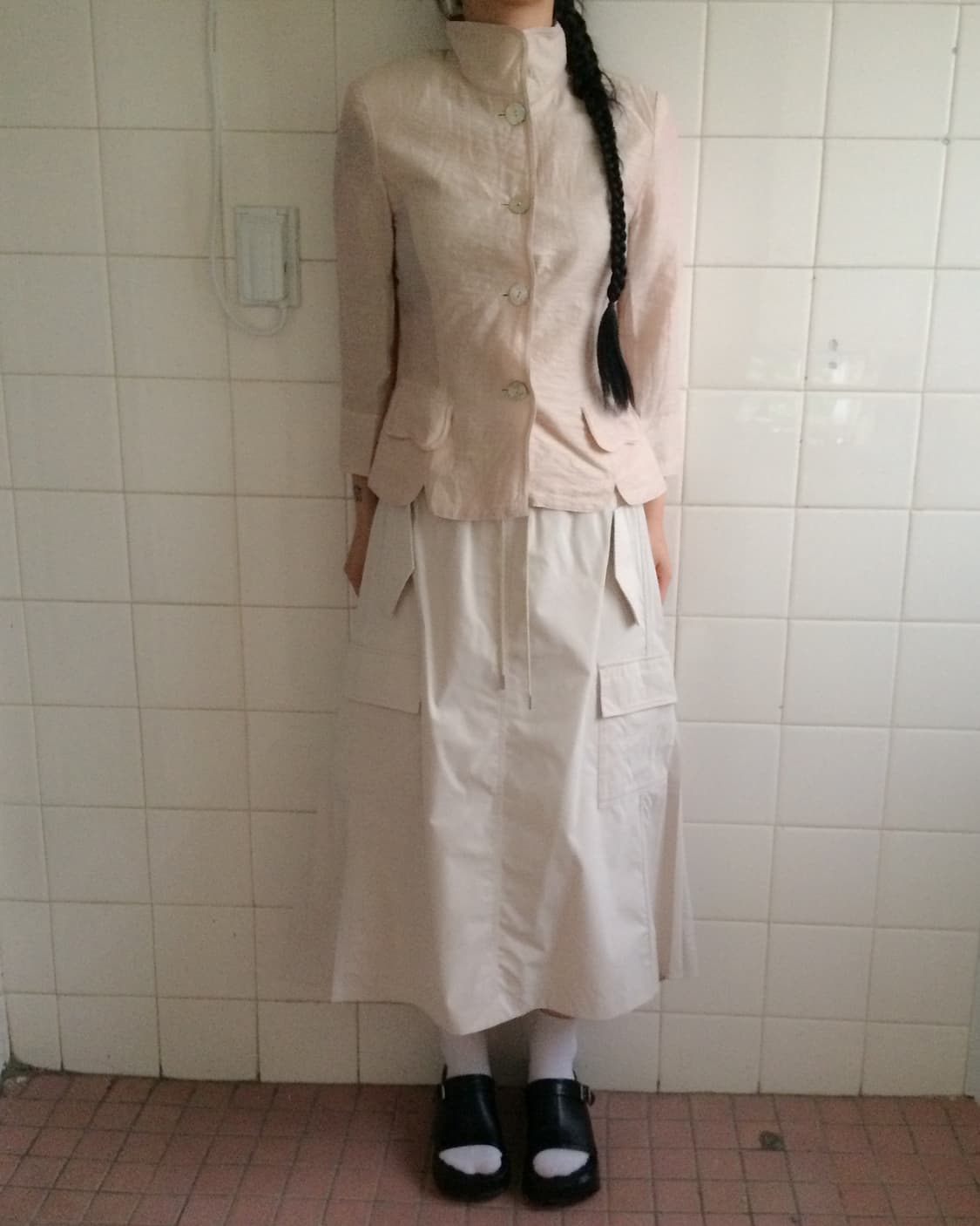 High neck glossy jacket 상품이미지5