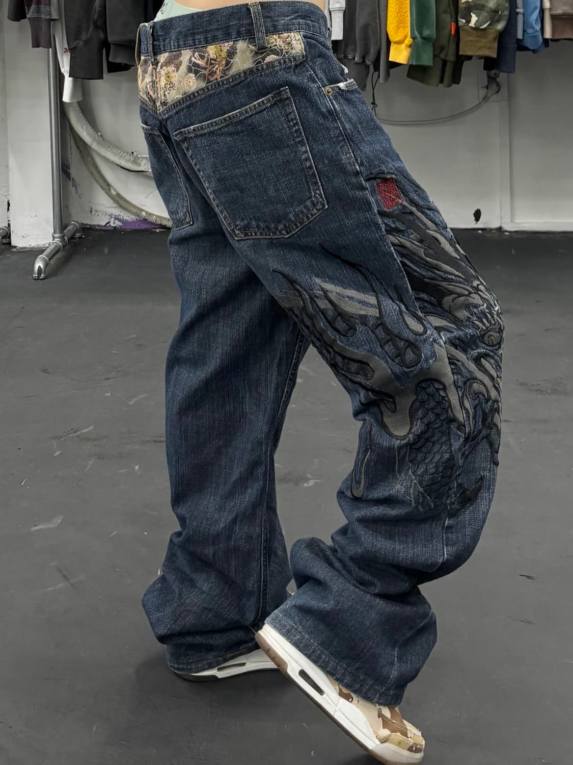 카라쿠리 타마시 오리엔탈 드래곤 데님팬츠 상품이미지3