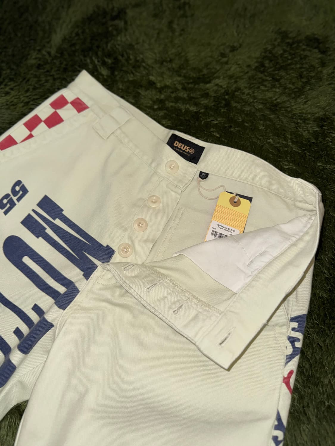 [32] 데우스 엑스 마키나 프레자일 프린팅 코튼 워크 팬츠 아이보리 상품이미지3