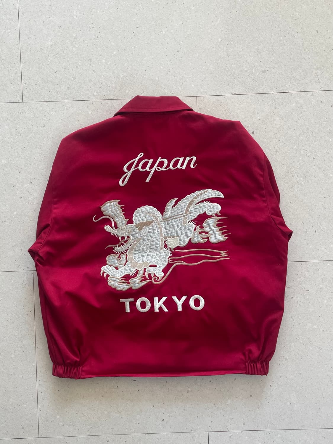 재팬 스카쟌 스타일 용 자수 자켓-버건디 상품이미지2