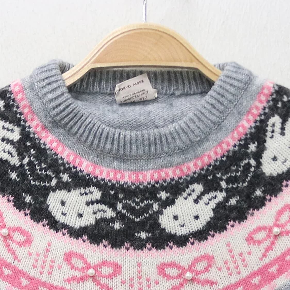 발레코어 딸기우유 포인트 울 혼방 니트 62134 상품이미지3