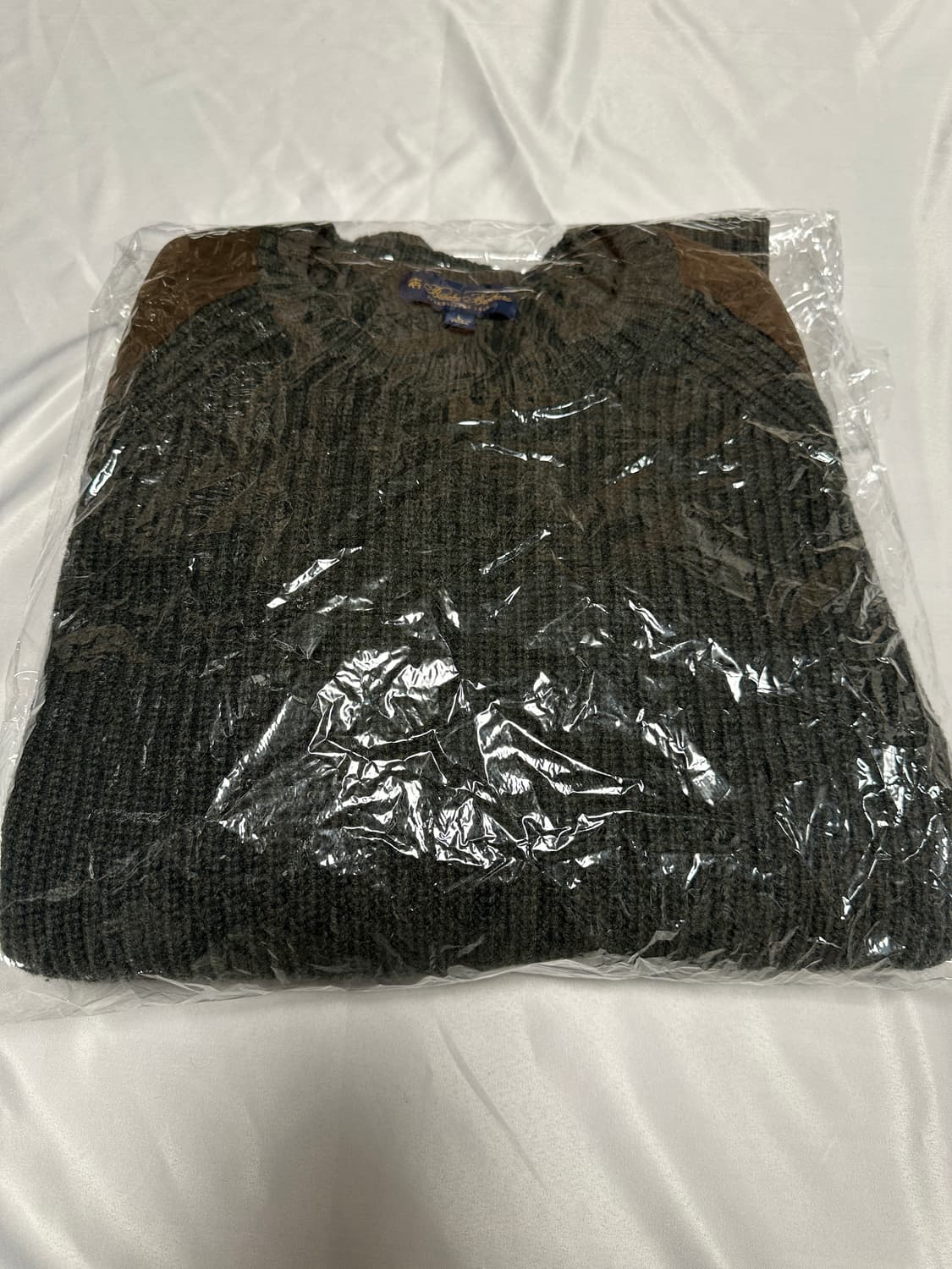 브룩스 브라더스 모100% 니트 카키/브라운 스웨이드패치(105) 상품이미지10