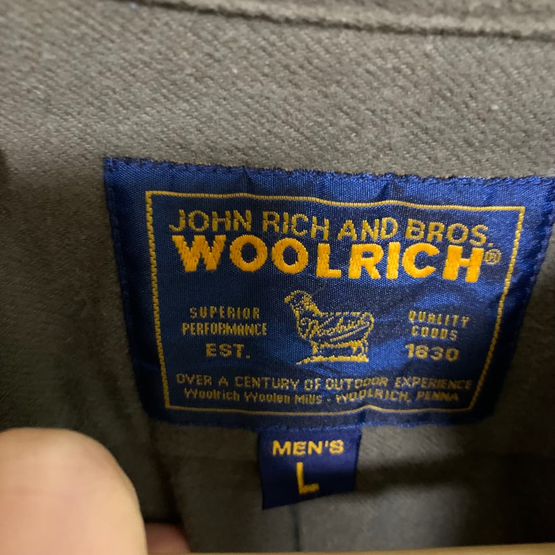 울리치 남성 겨울 셔츠 카키 y2k 빈티지 남방 L 상품이미지8