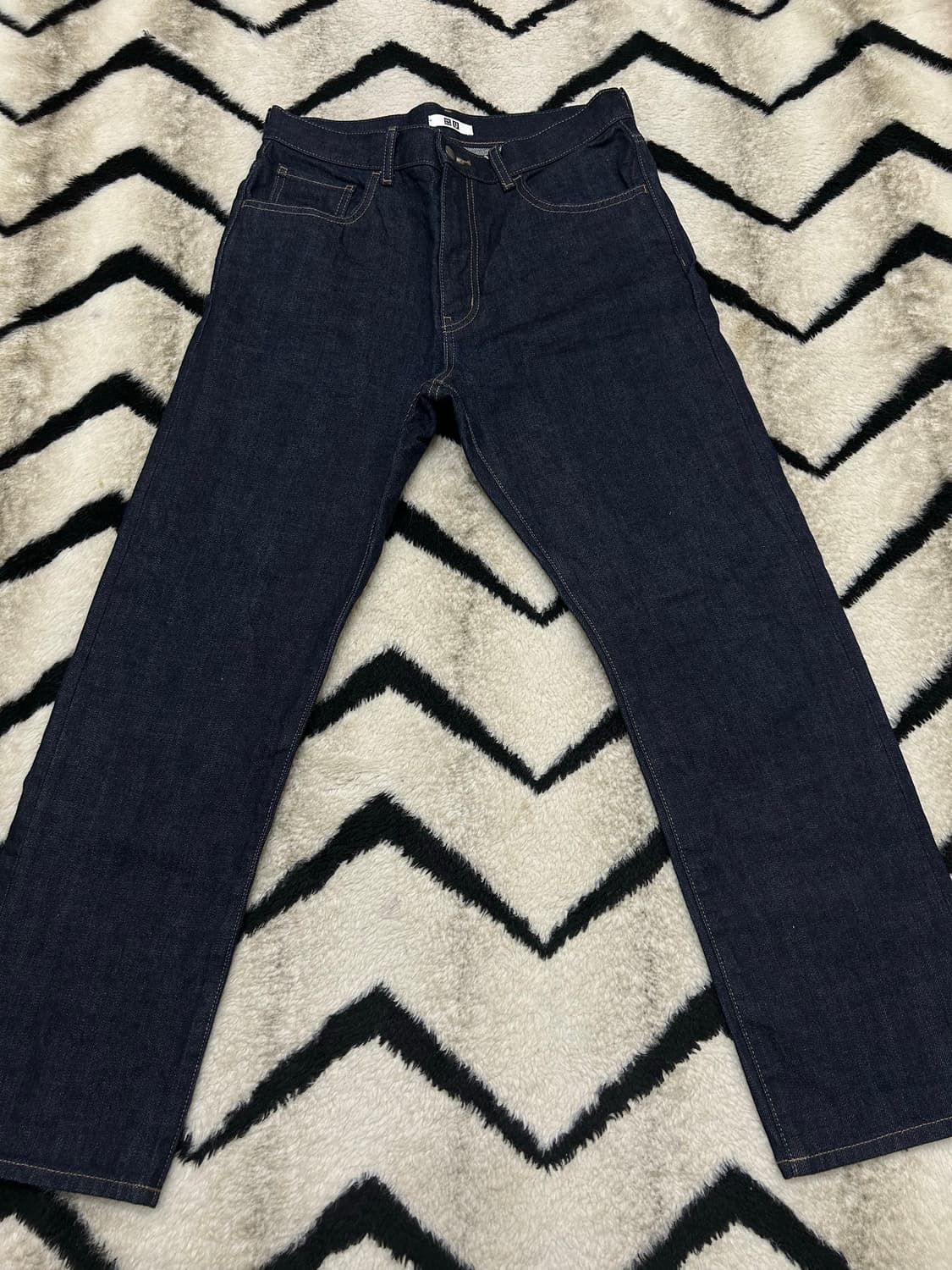 [30]유니클로U 셀비지 레귤러 피트데님 팬츠/진청 상품이미지2