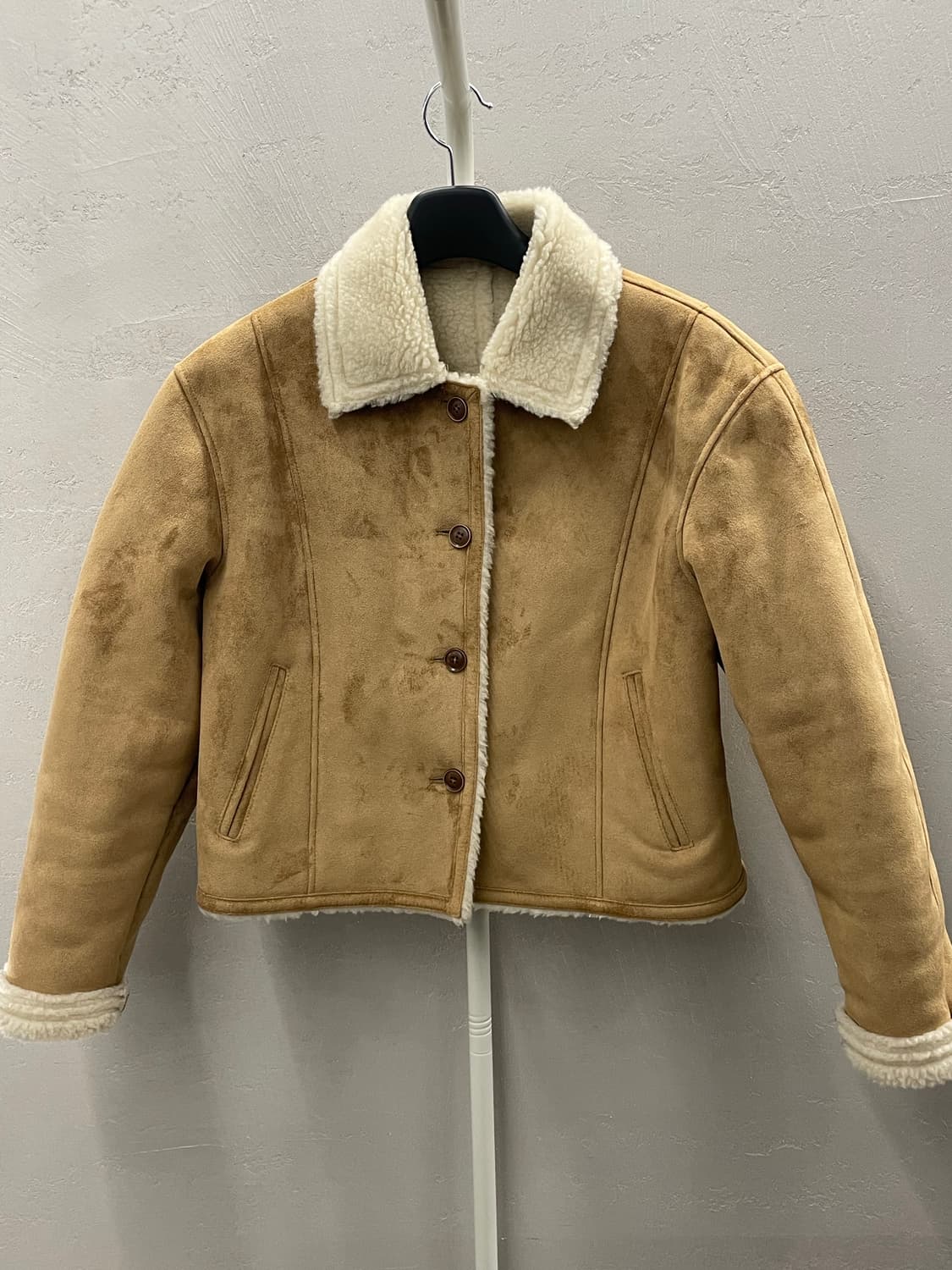 멜라운지 무스탕 브라운 OS 상품이미지2