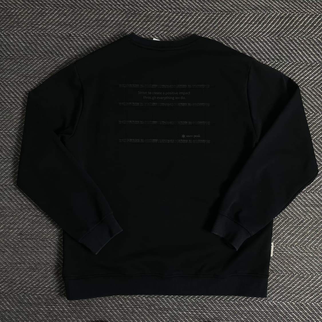 스노우피크 미니멀 블랙 박시핏 맨투맨 o 3298 상품이미지4