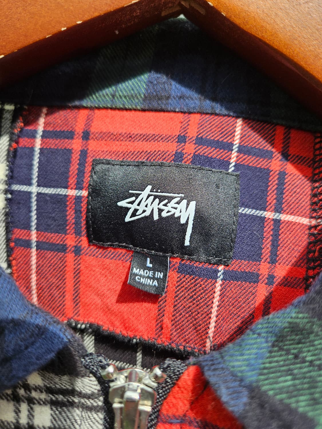 스투시 패치워크 플란넬 체크 셔츠 자켓 상품이미지6