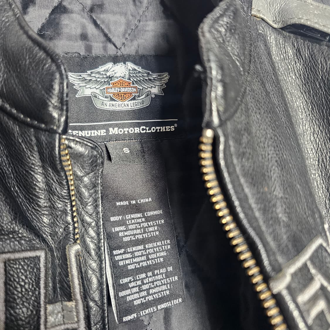S 할리데이비슨 가죽 라이더 자켓 상품이미지4