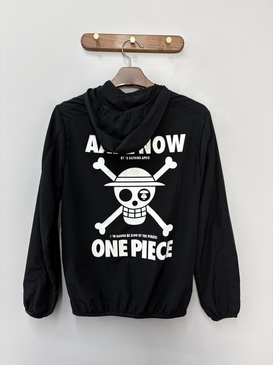 에이프 X 원피스 블랙 나일론 후드집업 바람막이 자켓 A3810 상품이미지7