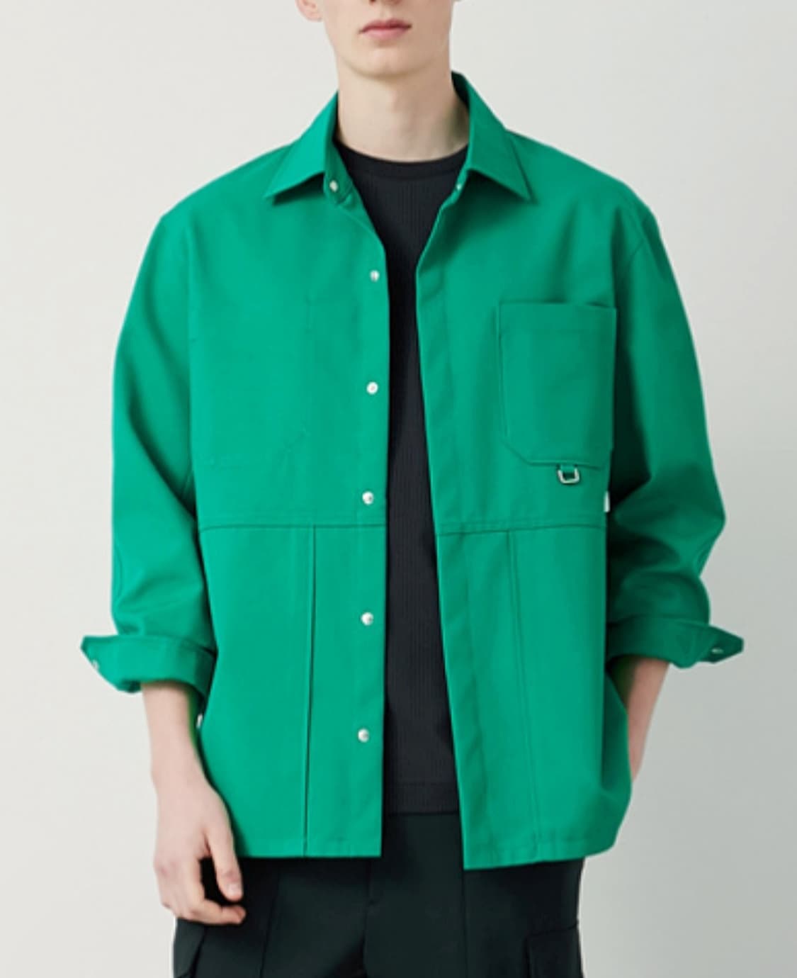 TIME HOMME 그린 셔츠 자켓 105 거의새상품급 상품이미지1