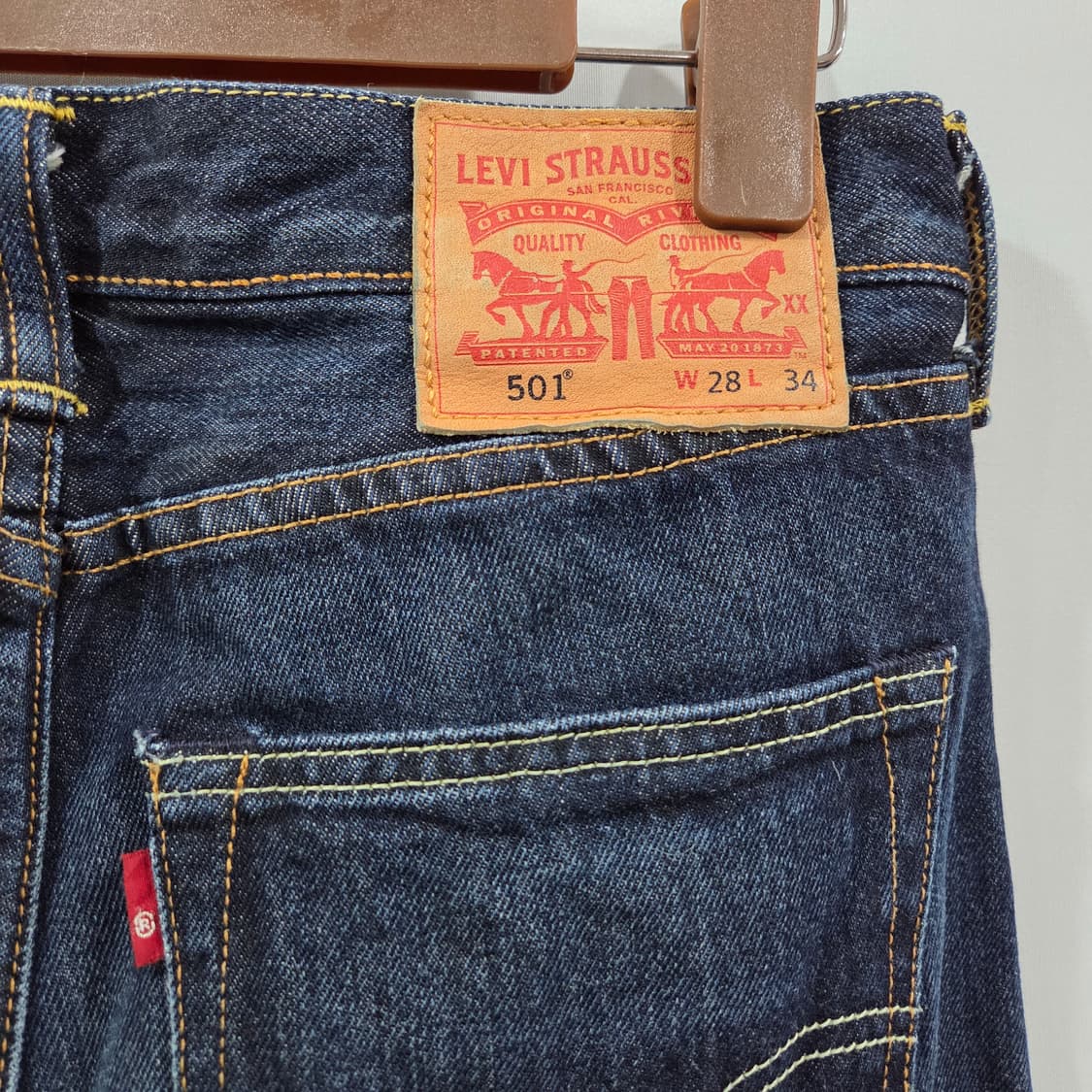 리바이스 501 진청 데님팬츠 28/34 상품이미지4