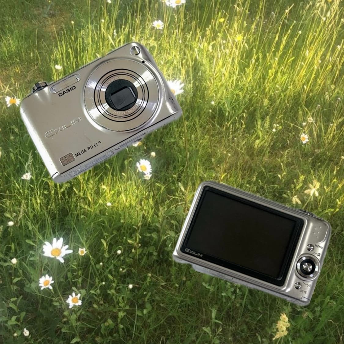 [작례O] 카시오 엑슬림 EX-Z1200 실버 빈티지 디지털 카메라 상품이미지1