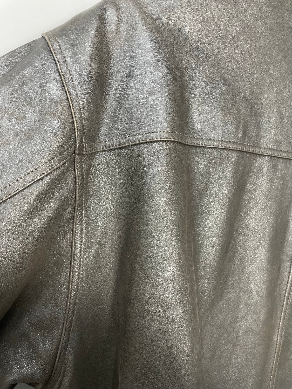 크로커다일 90s 가죽 무스탕 자켓 (털 탈부착가능) H1700 상품이미지8