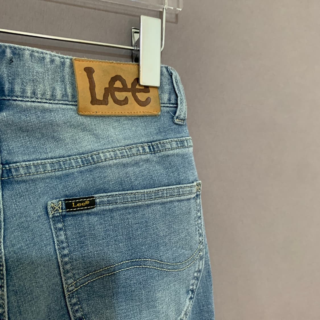 25인치 LEE 리 세미 부츠컷 슬릿 커팅 스판 데님 청바지 상품이미지3