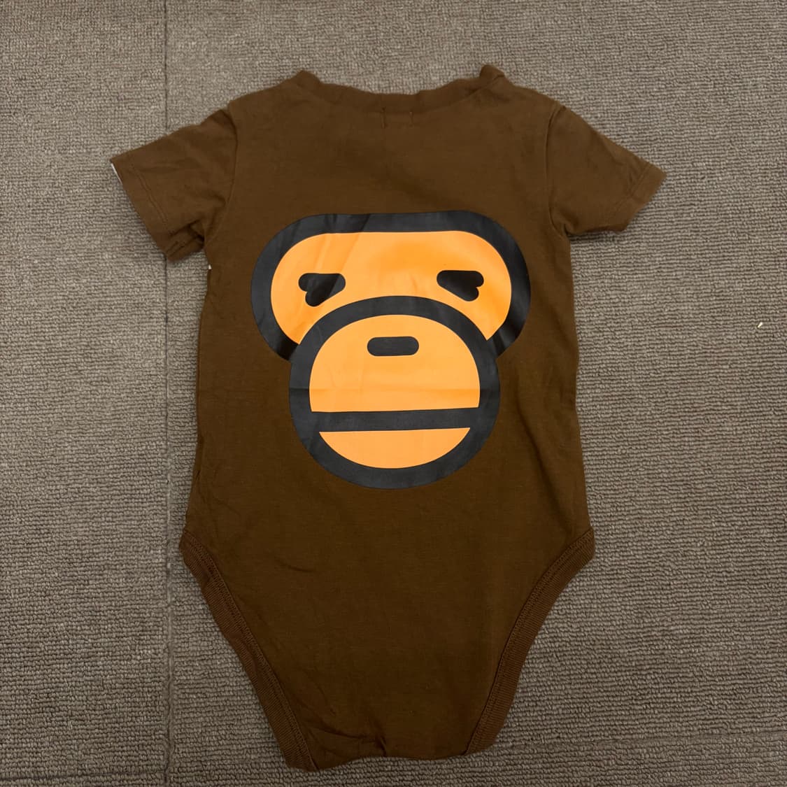 키즈 bape 베이프 베이비 마일로 페이스 바디수트 브라운 70 상품이미지6