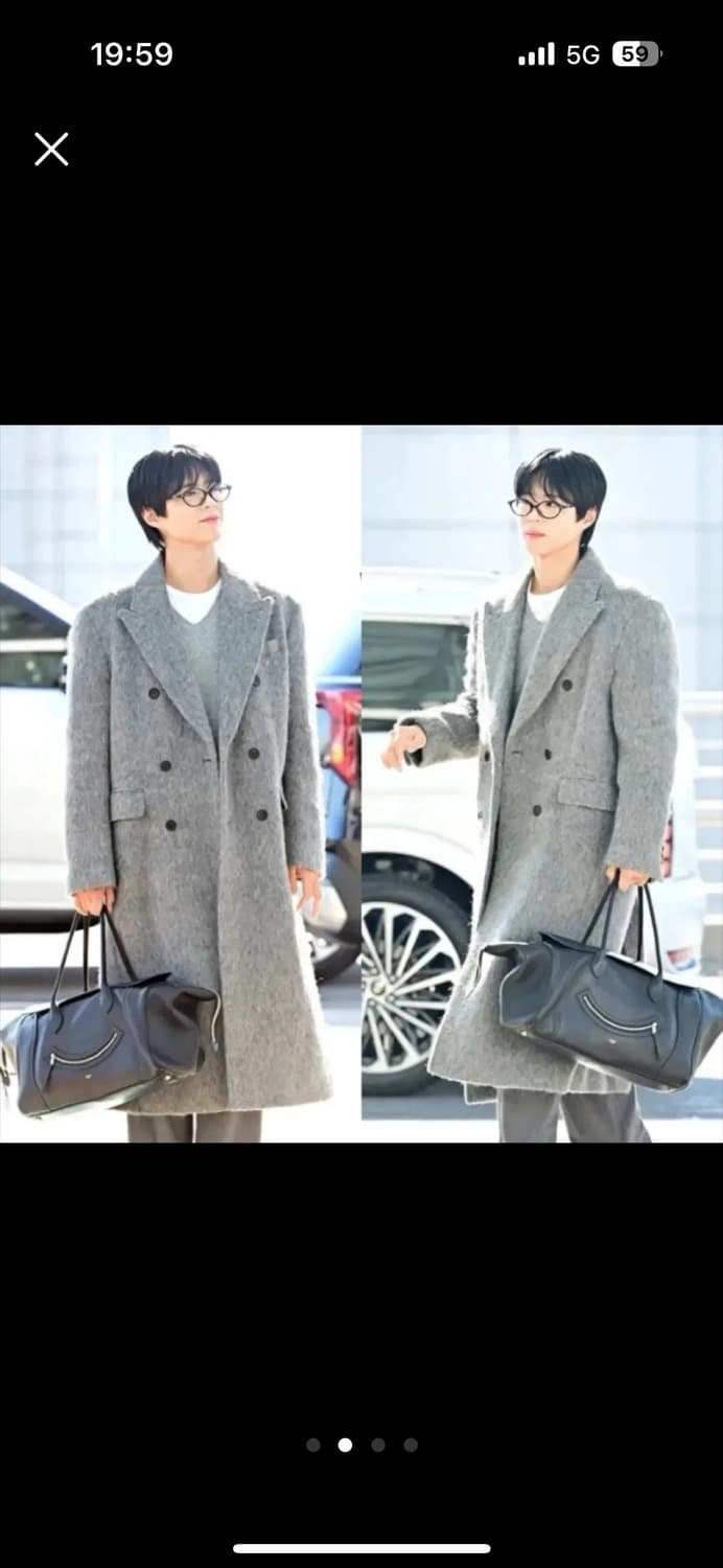 던스트 유니섹스 알파카 울코트 그레이xs 상품이미지2