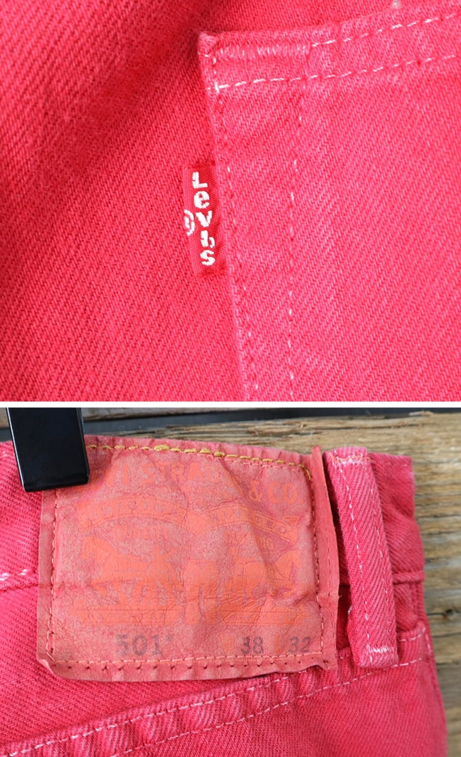 
levis 리바이스 501 레드컬러 패치워크 지퍼 플라이
커스텀 데님  상품이미지7