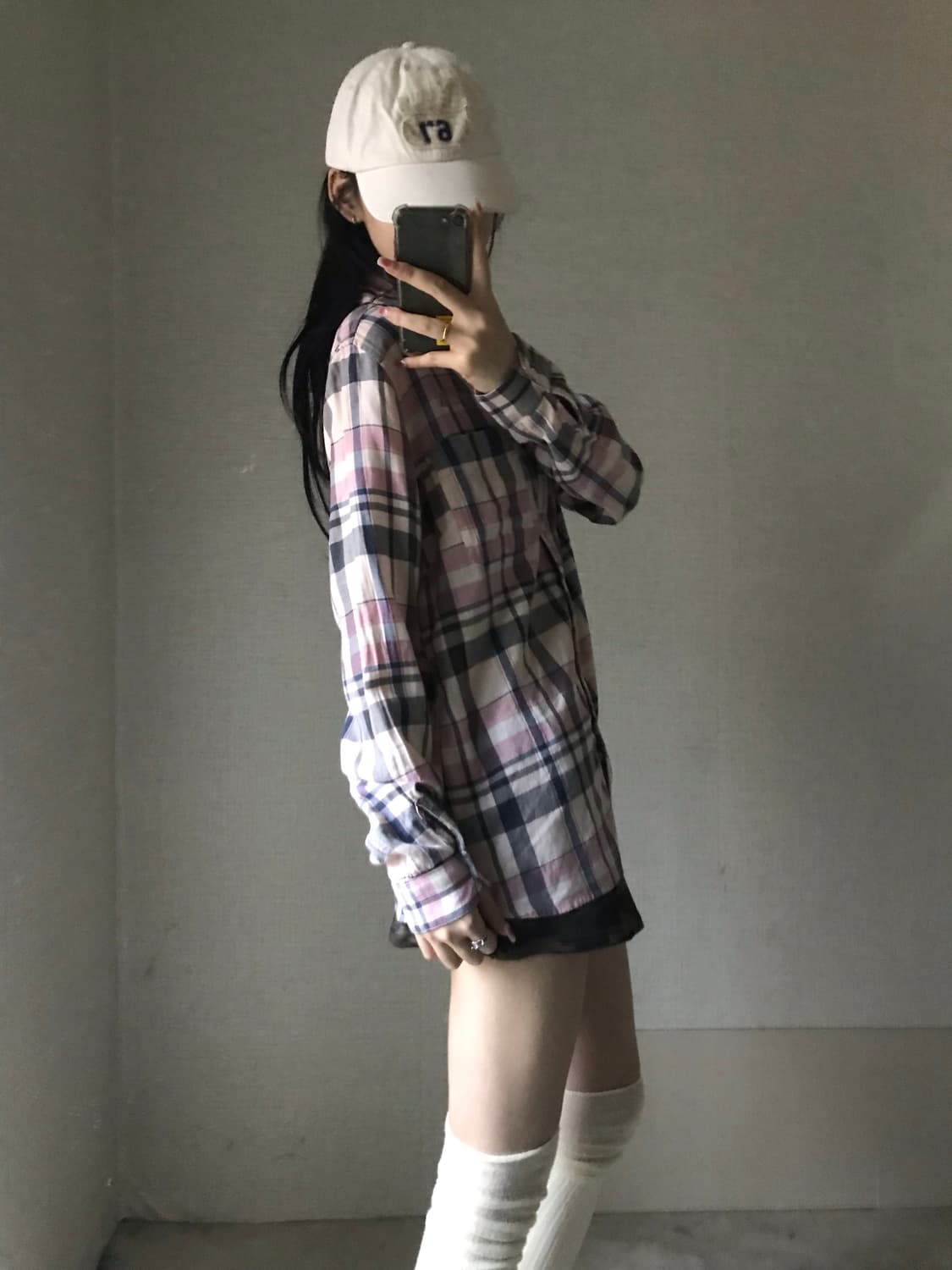 노스페이스 연핑크 체크셔츠 상품이미지5