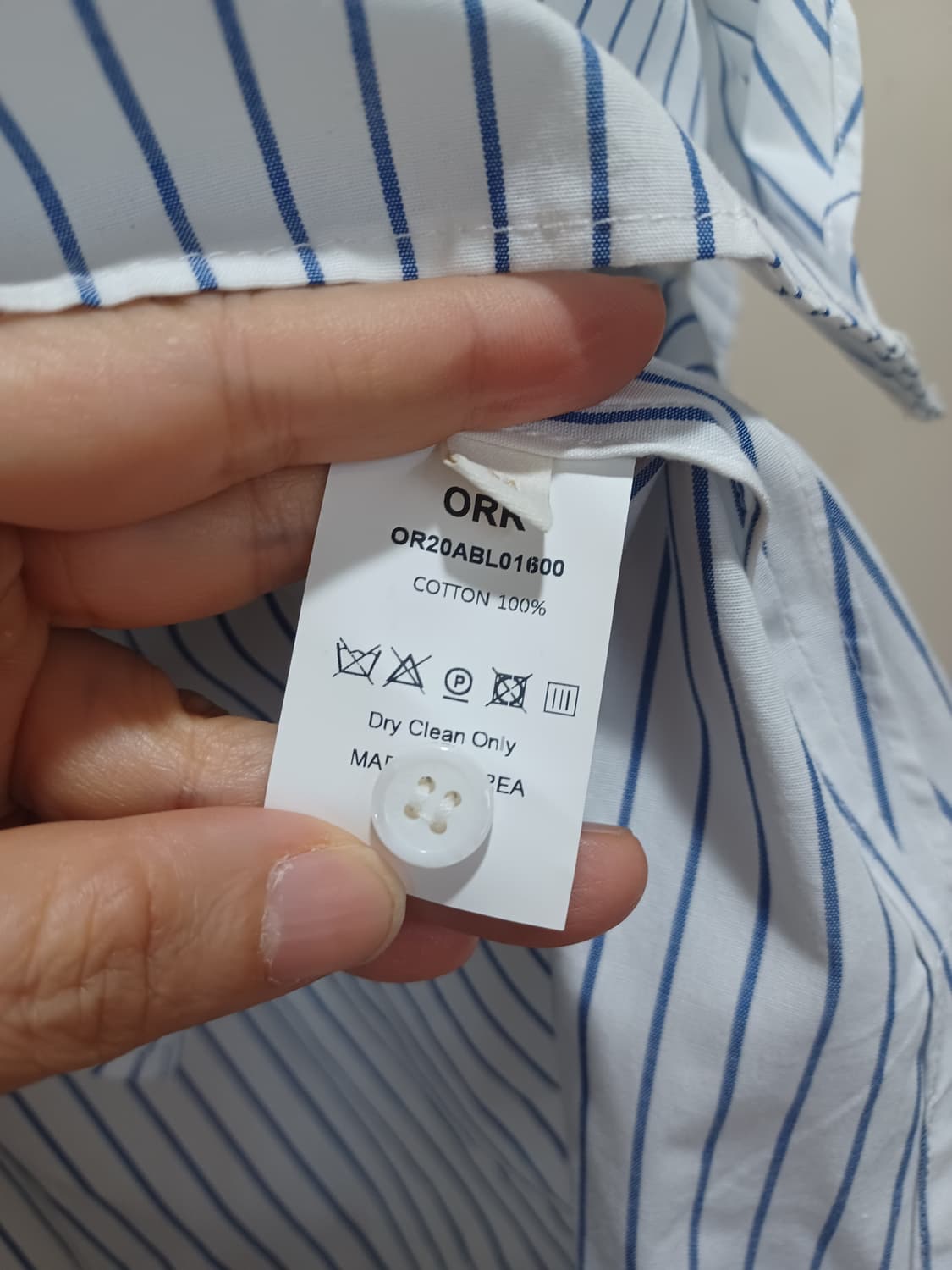 ORR 오르 파란색 스트라이프 블라우스  상품이미지6