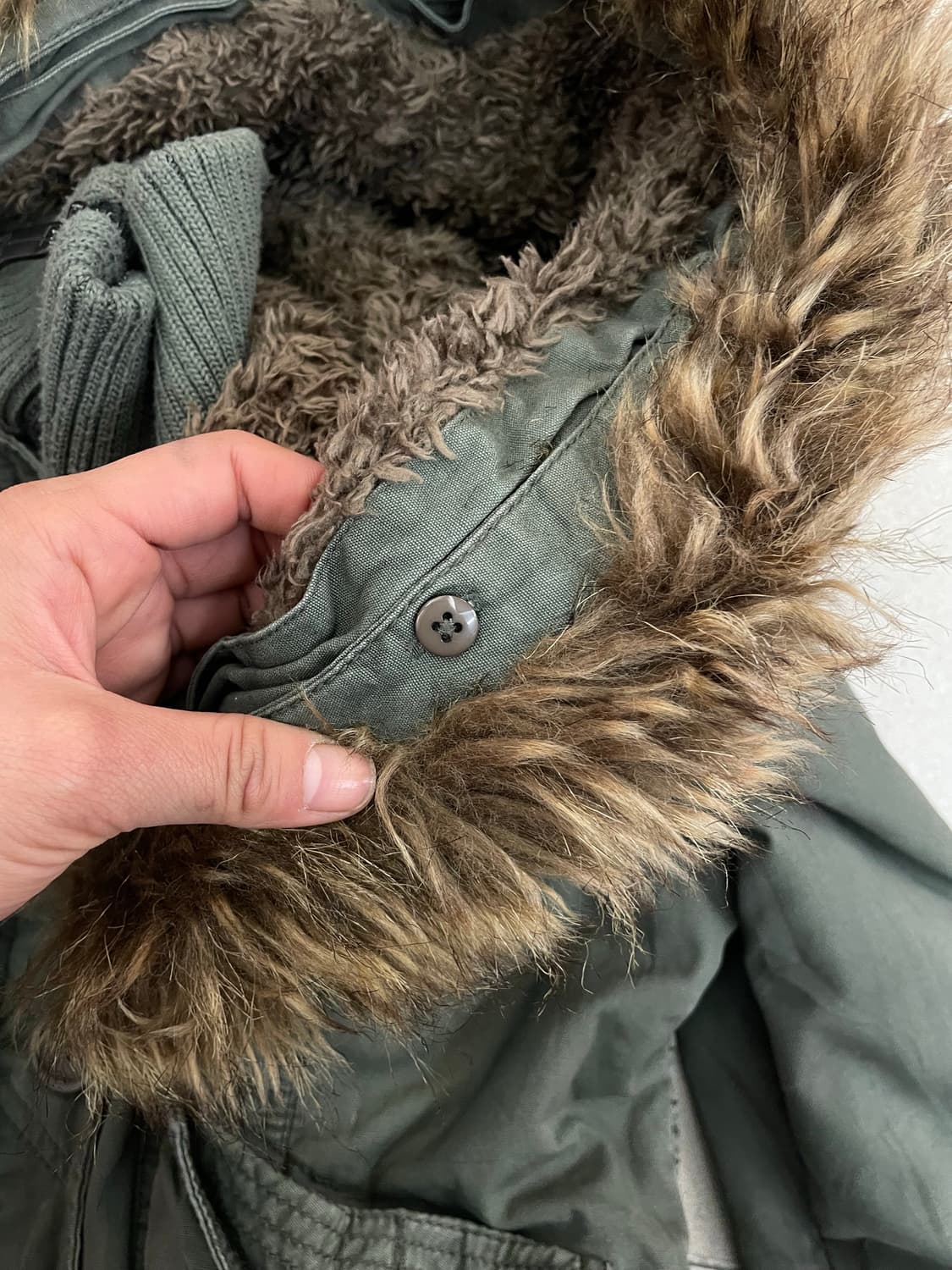 카키 y2k 퍼 야상  상품이미지5