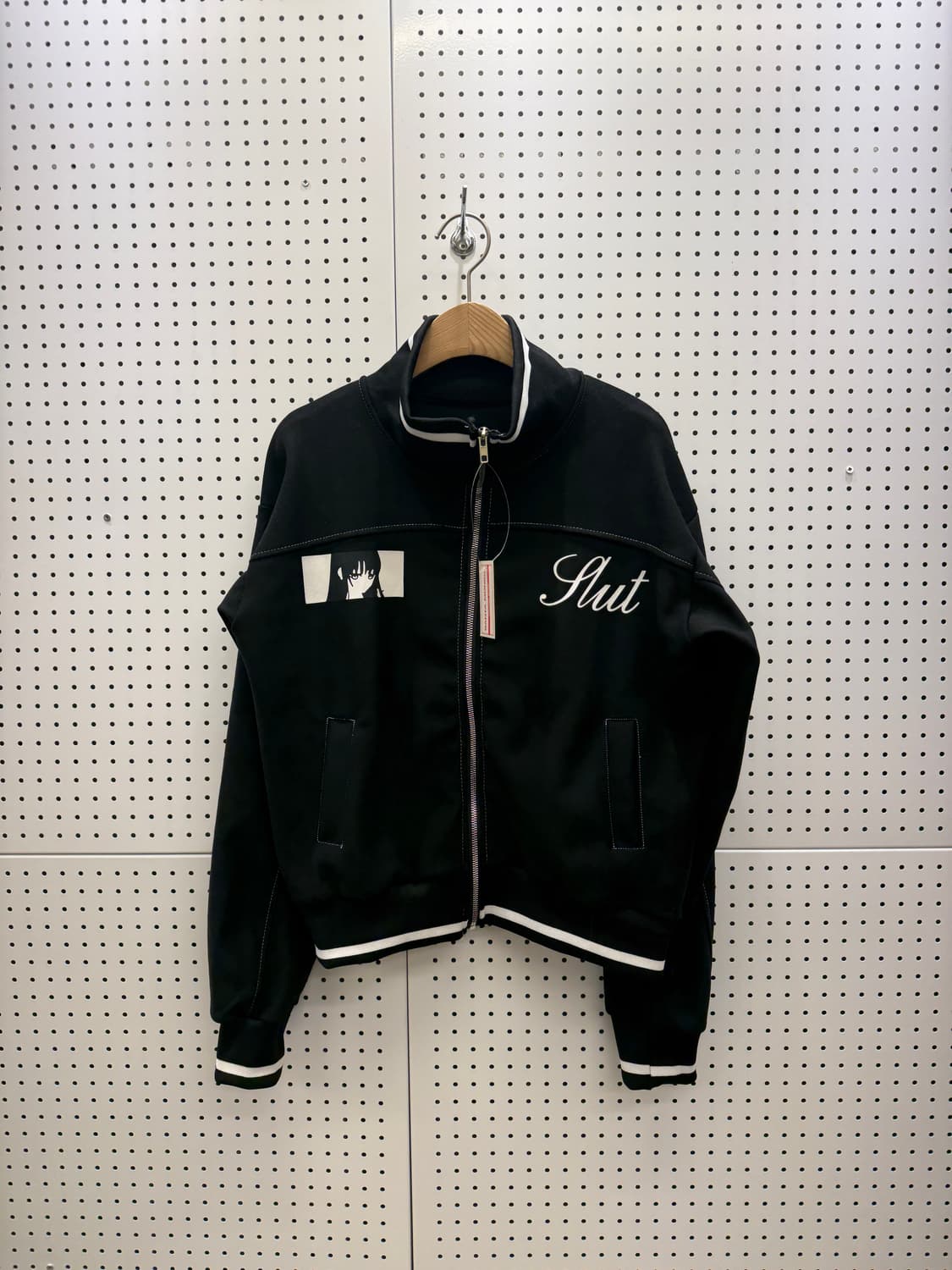 Y2K 빈티지 디테일 집업 자켓 블랙 U308 상품이미지2