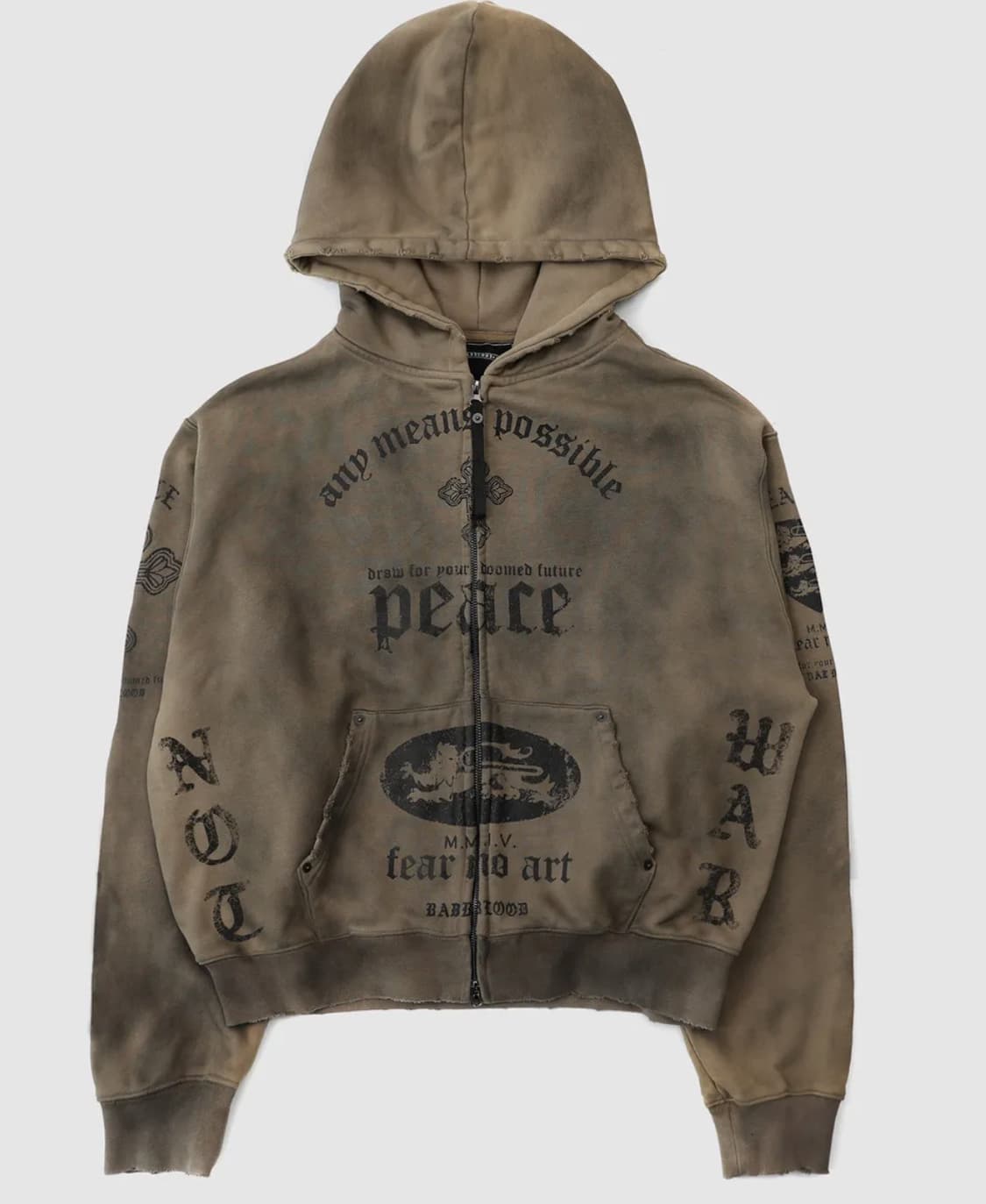 배드블러드 PEACE NOT WAR 후드집업 교환구함 상품이미지1