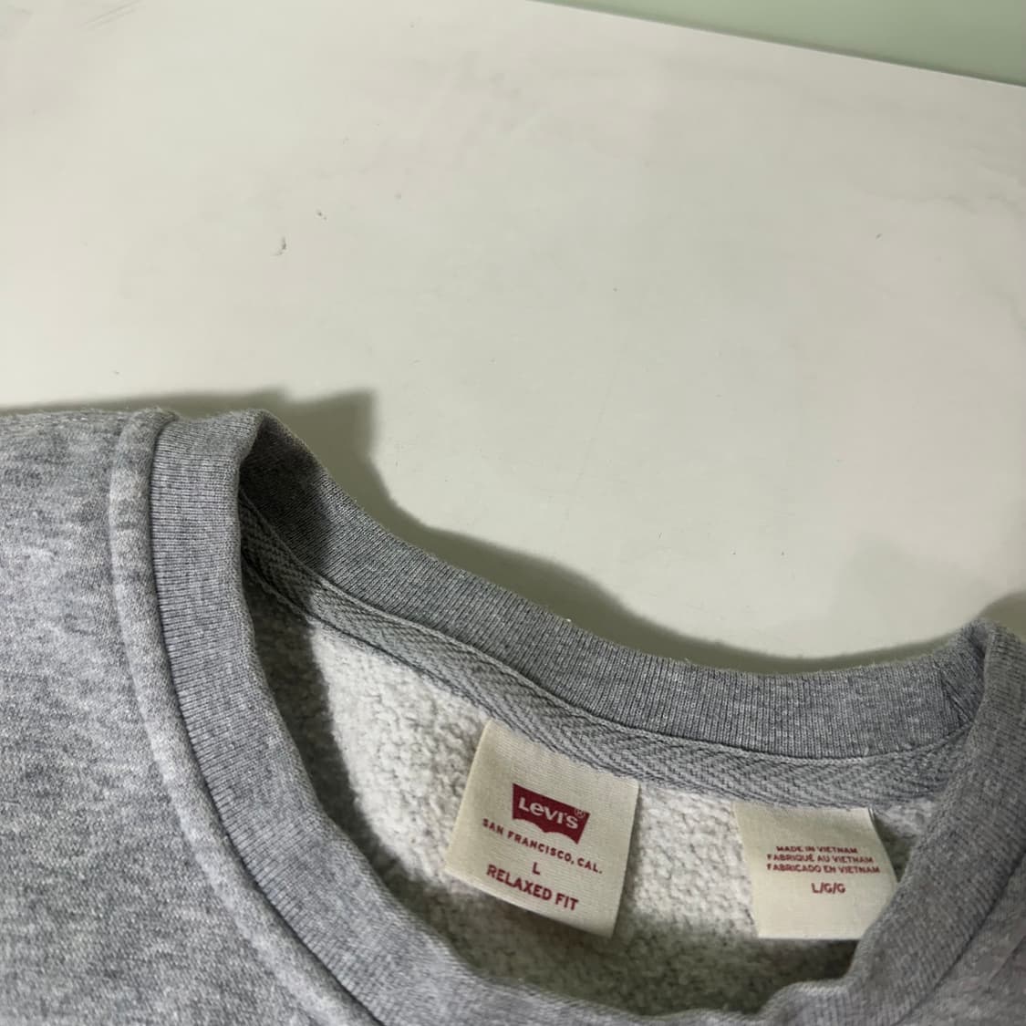 L 105 리바이스 그레이 릴렉스핏 청둥오리자수 mallard 스웻 맨투 상품이미지5