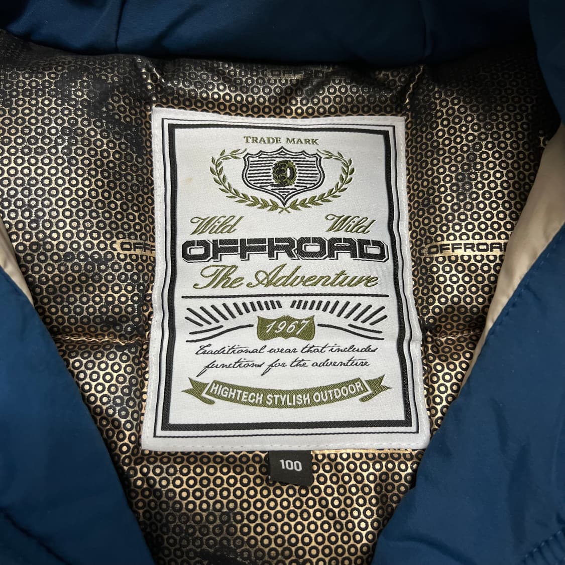 오프로드 옴니히트 로고 와펜 퍼후드 패딩 점퍼 [블루] L/100 상품이미지5