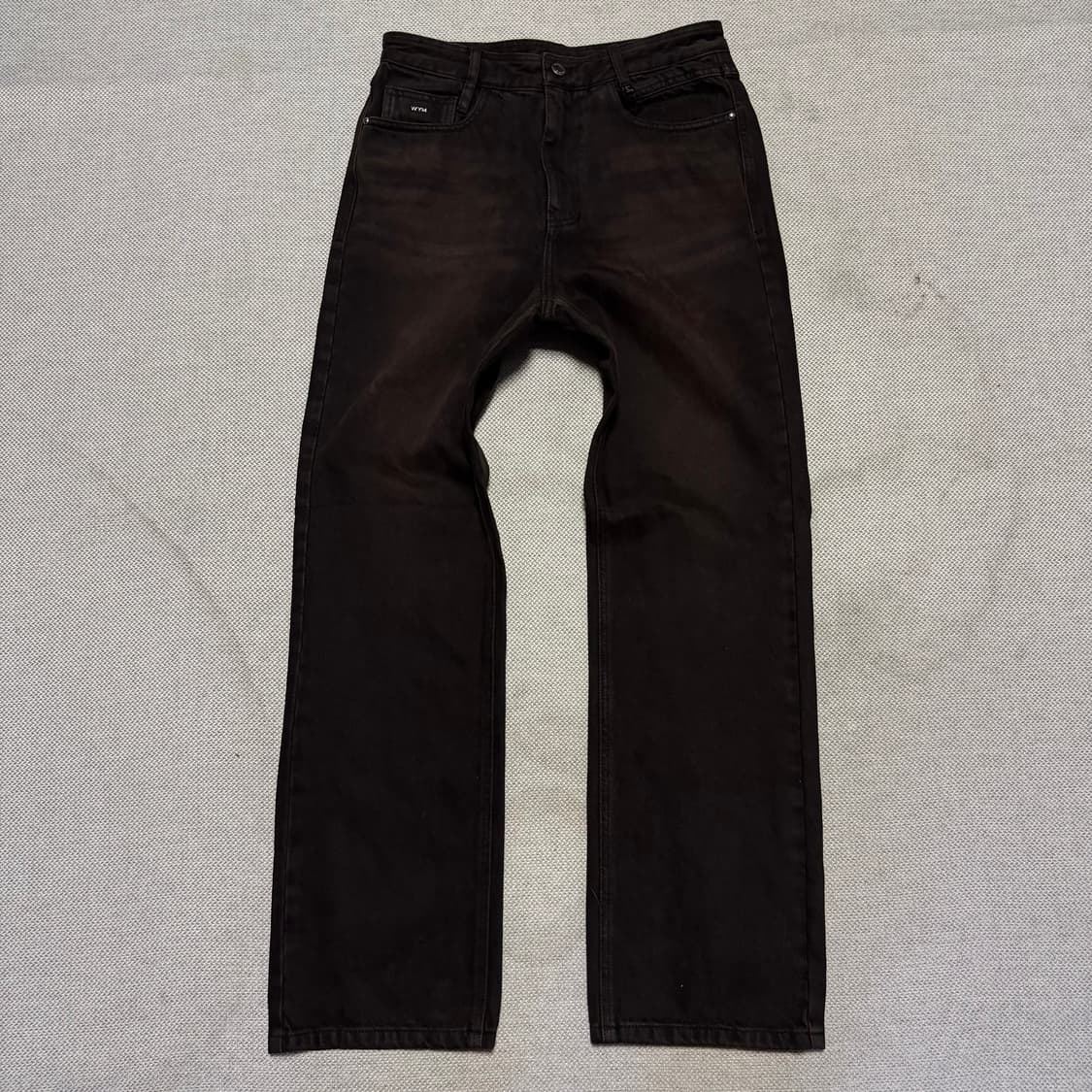 우영미 WYM 다크 브라운 데님 팬츠 상품이미지1