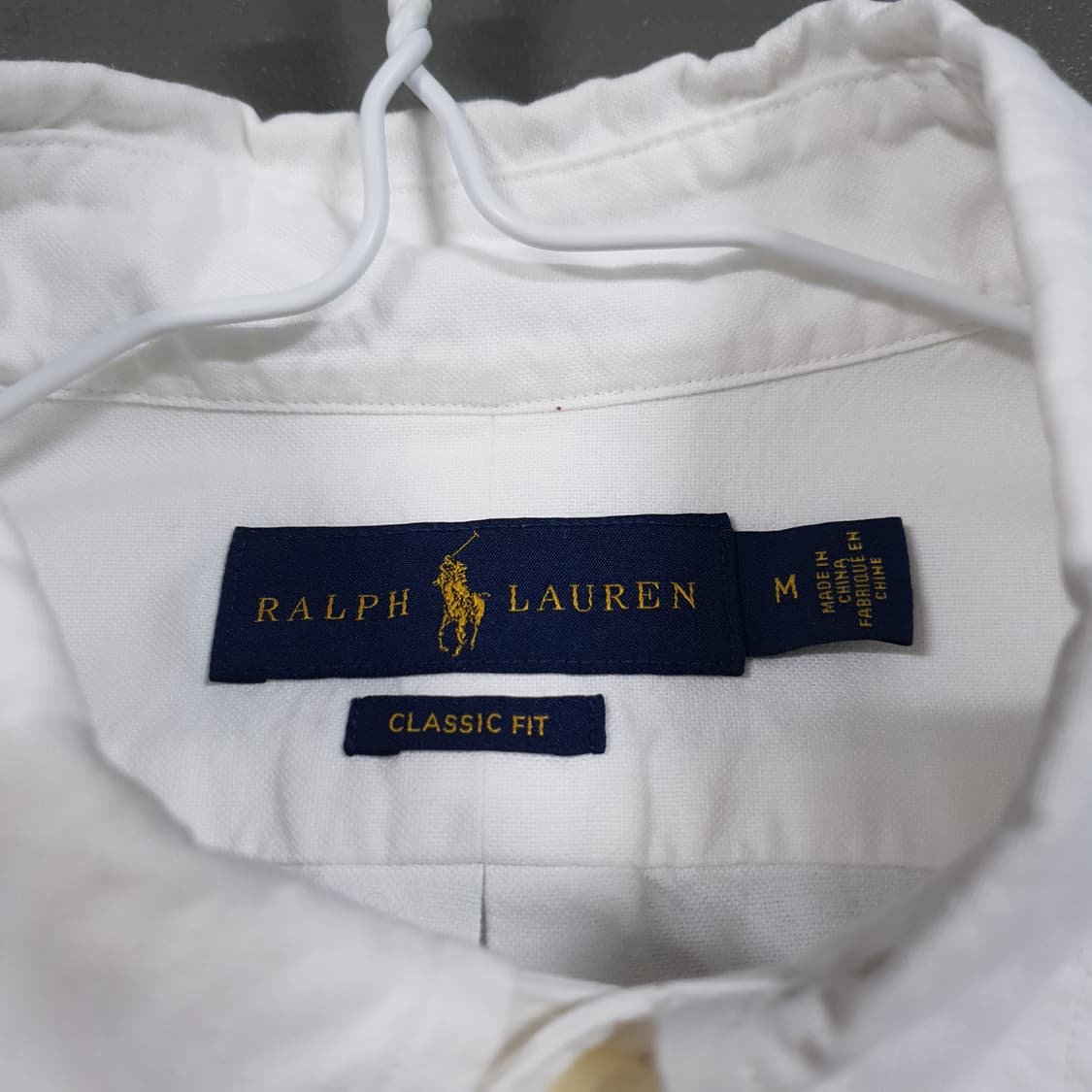 실측 XL) 폴로 랄프로렌 신형 포니 옥스포드 화이트 셔츠 남방 클래식핏 상품이미지4