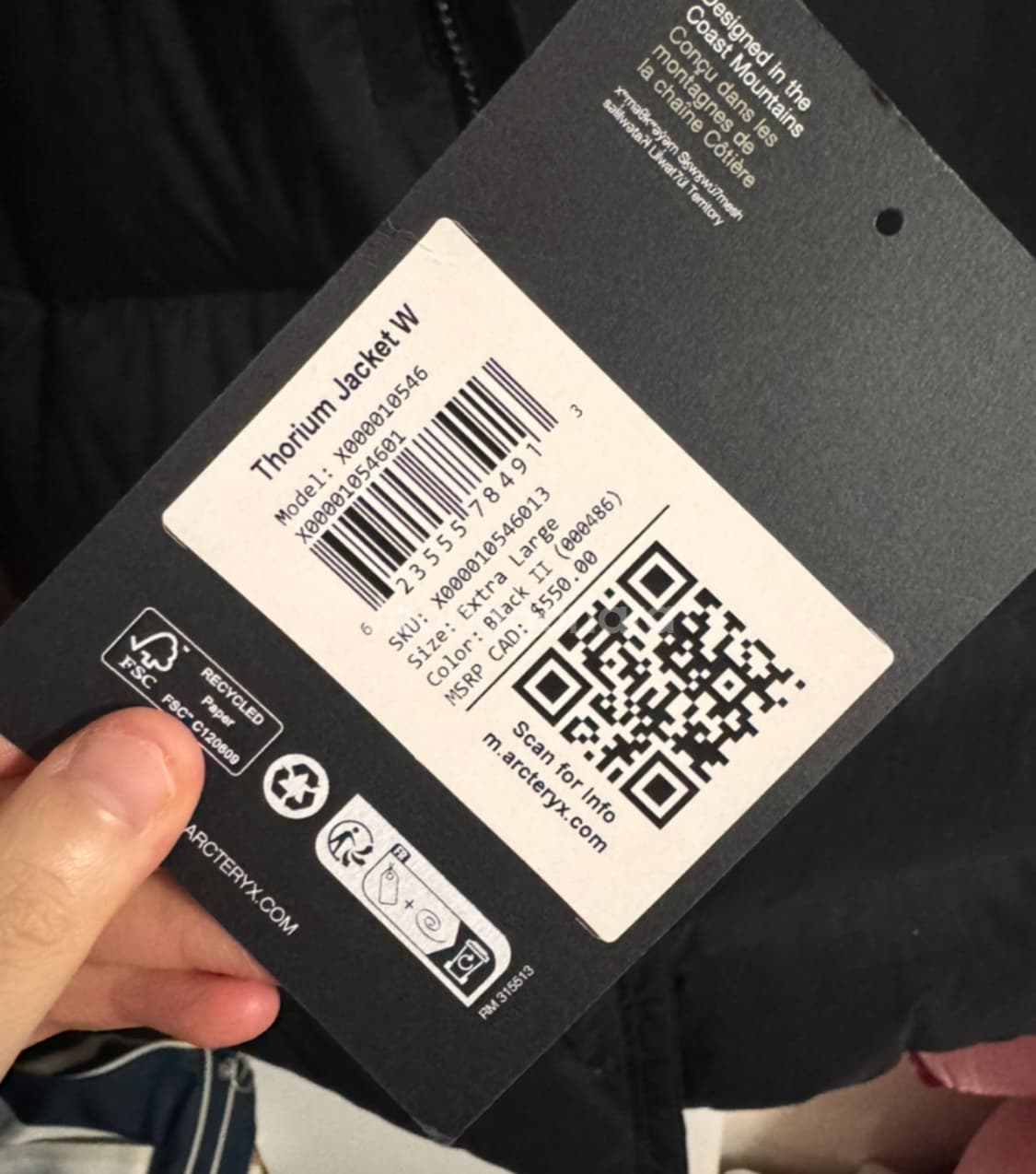 ARC'TERYX Thorium  아크테릭스 토륨 자켓 여성용 상품이미지4