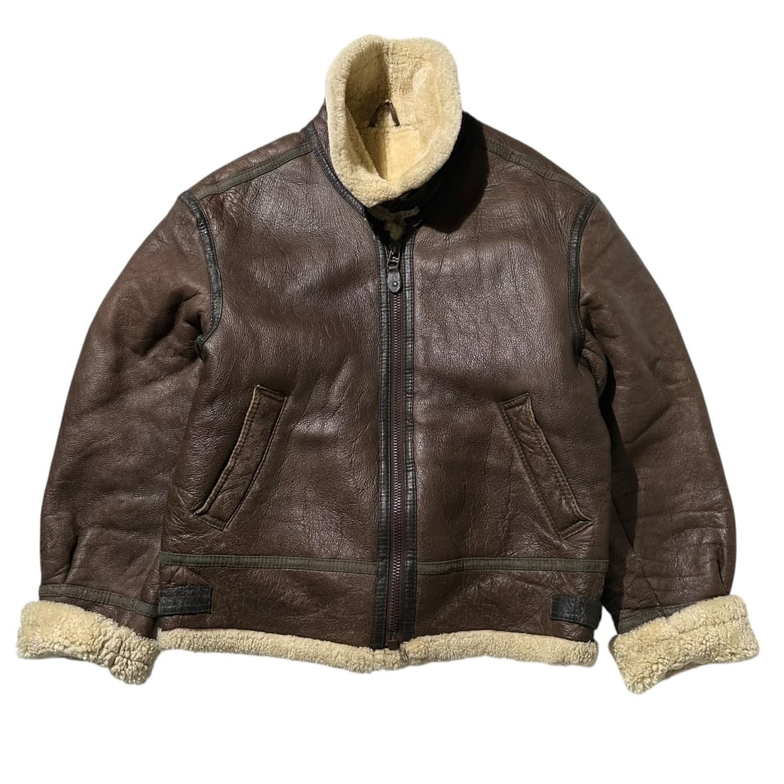 Lambspia B-3 램스킨 시어링 무스탕 봄버 자켓 상품이미지2