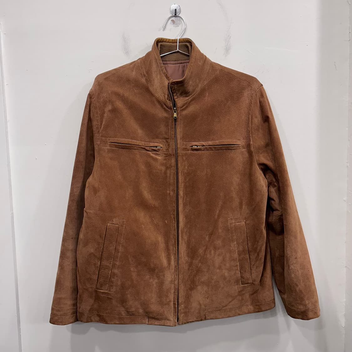 NASIGN 탈착 퀼팅베스트 차이나카라 스웨이드 자켓 상품이미지2