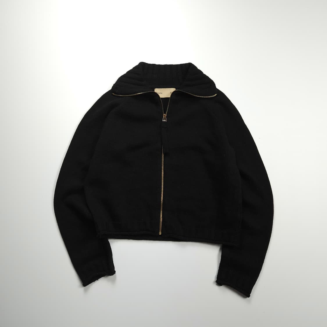 마뗑킴 스펠아웃 빅로고 블랙 니트 집업 (90) 상품이미지2