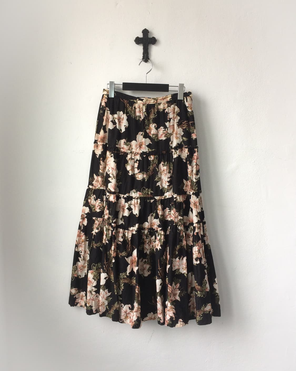 Flower pattern layer long skirt 상품이미지1