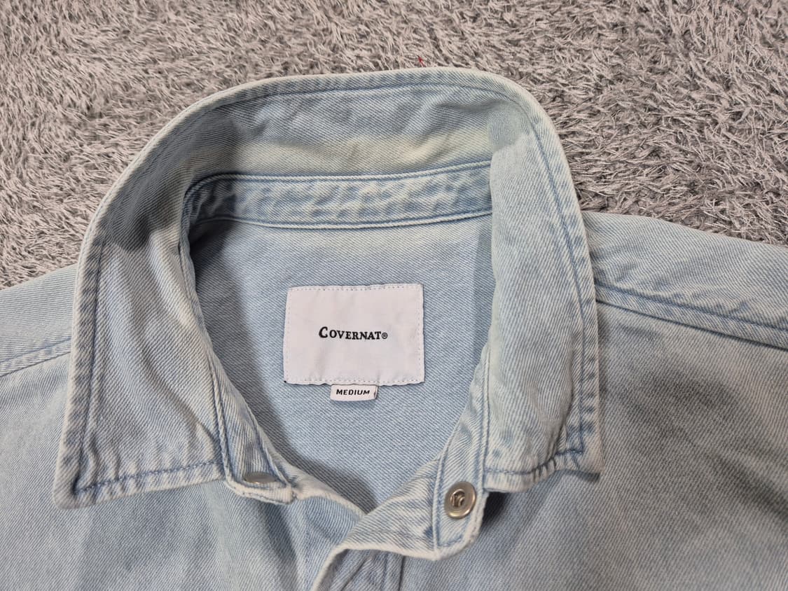 커버낫 남성 C로고 워싱 데님셔츠 M 상품이미지5