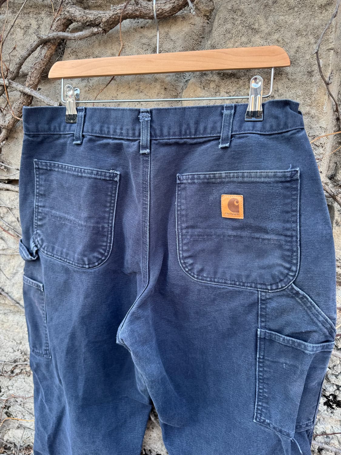 칼하트 빈티지 b11 mdt 네이비 페이딩 카펜터 싱글니 워크 팬츠 상품이미지6
