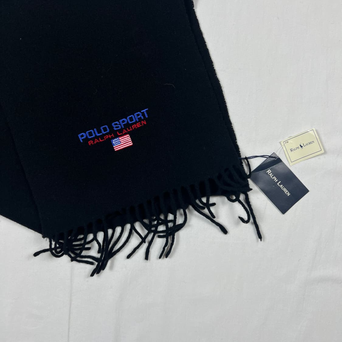 데드스탁 90‘s 폴로랄프로렌 폴로스포츠 로고 머플러 목도리 상품이미지3