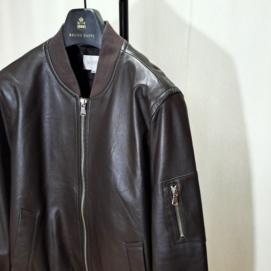 (택포) 헤스티지 양가죽 마원 블루종 105 B465 상품이미지3