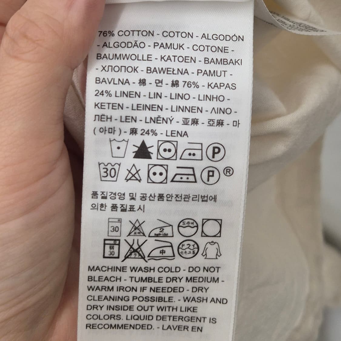 리바이스 린넨 반팔 셔츠 S 상품이미지6